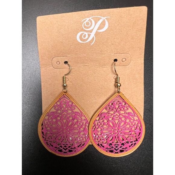 Plunder Teardrop Lacy Earrings - Picture 2 of 4